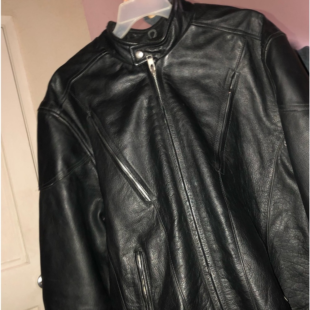 womens or men heavy leather jacket